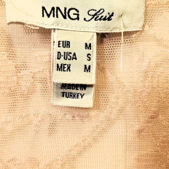 MNG Suit Pink Babydoll Top Size Small New With Tags - Picture 7 of 7